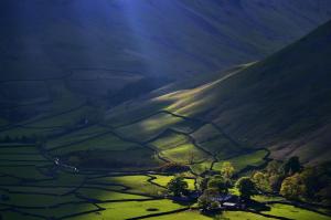 Sun Rays, Farm, Mountain, Landscape, Nature wallpaper thumb