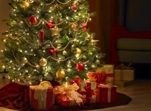 christmas tree, gifts, decorations, christmas, holiday wallpaper thumb