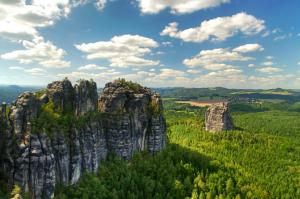 Nature, Forest, Rock, Clouds, Villages wallpaper thumb