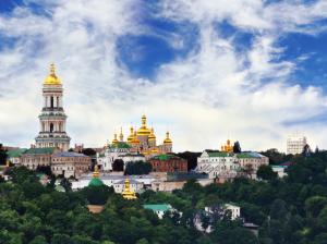 Ukraine, temple, monastery, city, sky, clouds wallpaper thumb