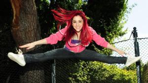 Ariana Grande, Actress, redhead, split wallpaper thumb