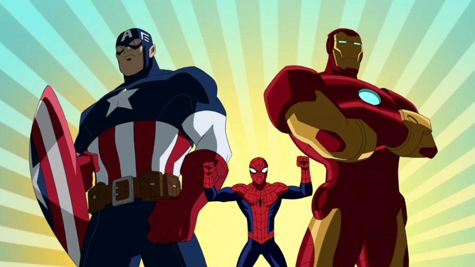 Captain America, Spider-Man and Iron Man wallpaper,cartoons HD wallpaper,1920x1080 HD wallpaper,iron man HD wallpaper,spider-man HD wallpaper,captain america HD wallpaper,1920x1080 wallpaper