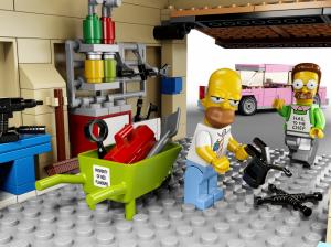 The Simpsons Homer Flanders Garage Lego HD wallpaper thumb