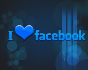 Blue I Love Facebook  Hd wallpaper thumb