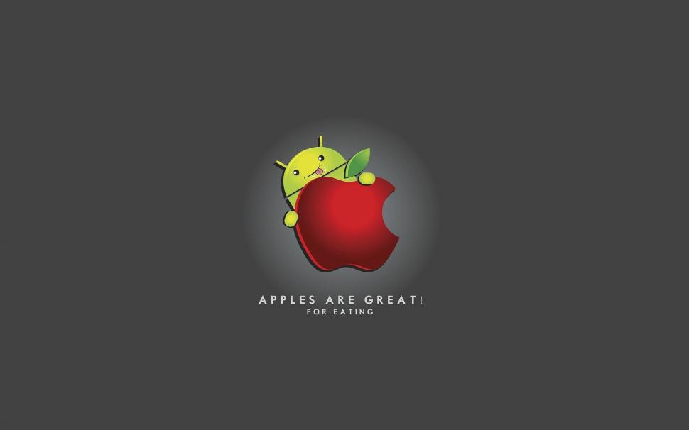 Android and Apple wallpaper,android logo HD wallpaper,funny HD wallpaper,apple logo HD wallpaper,logo apple HD wallpaper,1920x1200 wallpaper