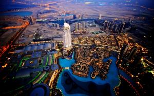 Dubai Aerial Buildings Skyscrapers Tilt-Shift Landscape HD wallpaper thumb