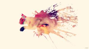 colorful, splashes, abstract, animal, cat, creative wallpaper thumb