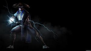 Mortal Kombat Raiden Lightning Electricity Black HD wallpaper thumb