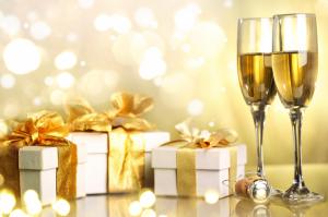 champagne boxes gifts holiday christmas merry wallpaper thumb