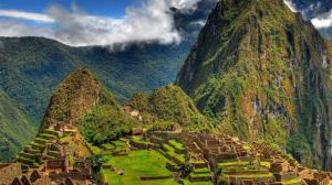 Machu Picchu Inca Ruins Overgrowth Jungle Landscape HD wallpaper thumb