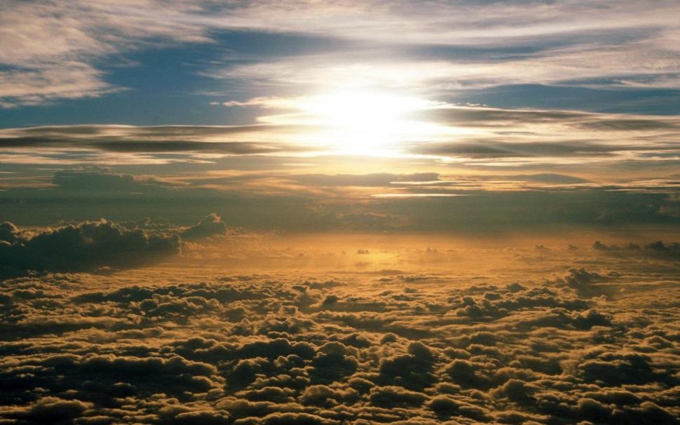 View of the Sun Above the Clouds wallpaper,Other HD wallpaper,1920x1200 wallpaper