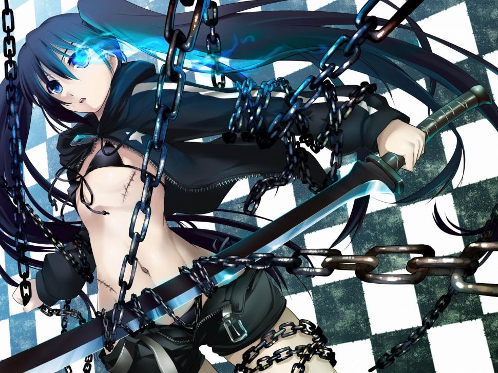 Anime Girl Chains Sword Eyes Anime Wallpaper Anime