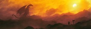 Fantasy, Dragon, Sunset wallpaper thumb