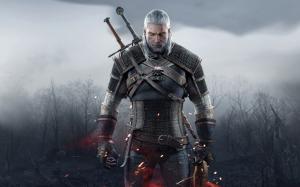 The Witcher 3: Wild Hunt, white hair man wallpaper thumb