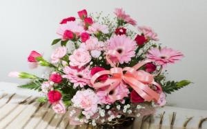 A basket of flowers gerbera wallpaper thumb