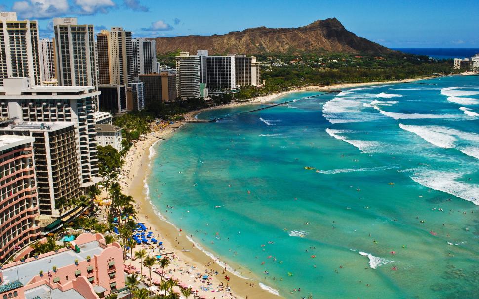 Waikiki Beach Hawaii, wallpaper,summer HD wallpaper,sea HD wallpaper,hotels HD wallpaper,view HD wallpaper,2560x1600 wallpaper