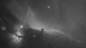 Nebula Stars BW Horsehead Nebula HD wallpaper thumb