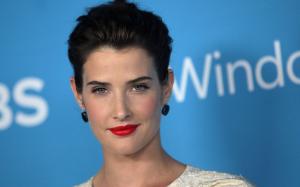 Cobie Smulders Red Lips wallpaper thumb