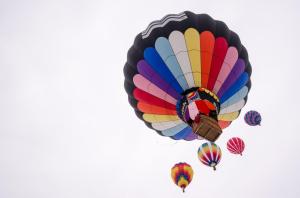balloon, flight, sky, colorful wallpaper thumb