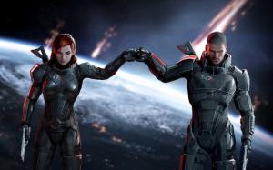Mass Effect Jane and John Shepard wallpaper thumb
