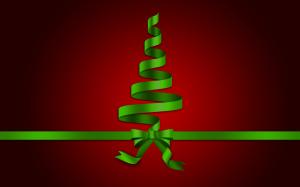 Ribbon Christmas tree wallpaper thumb