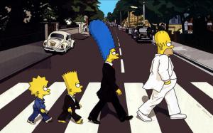 The Simpsons, Homer Simpson, Cartoons, Marge Simpson, Bart Simpson, Lisa Simpson, Abbey Road wallpaper thumb