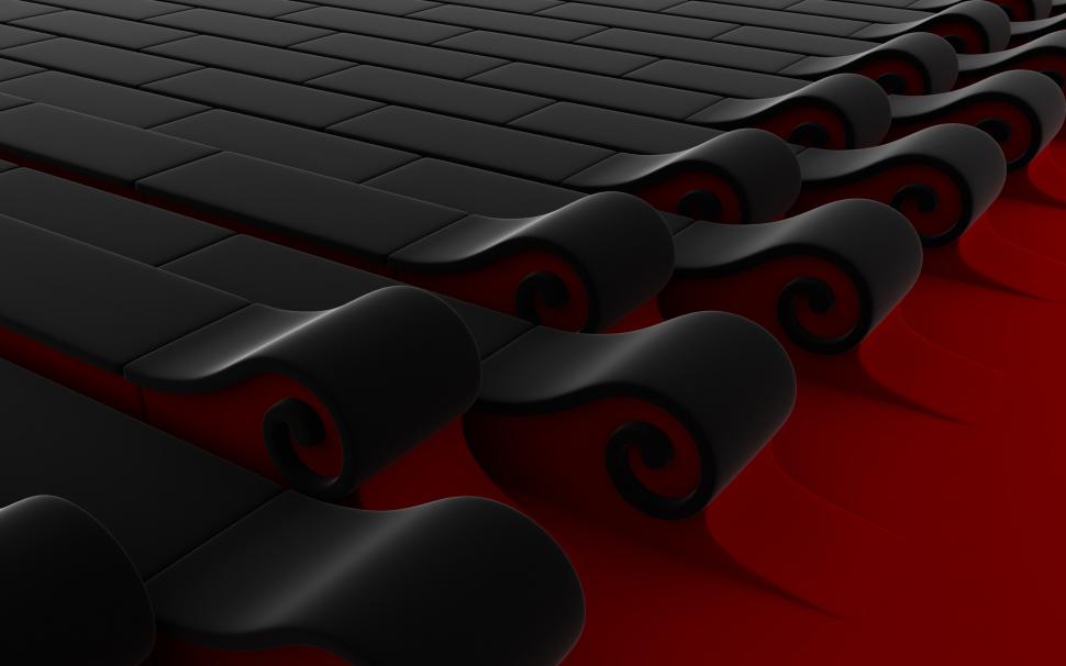 3D Waves wallpaper,3d shapes HD wallpaper,3d HD wallpaper,red HD wallpaper,black HD wallpaper,2560x1600 wallpaper