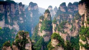 Chinese Mountain Cliffs Tops wallpaper thumb