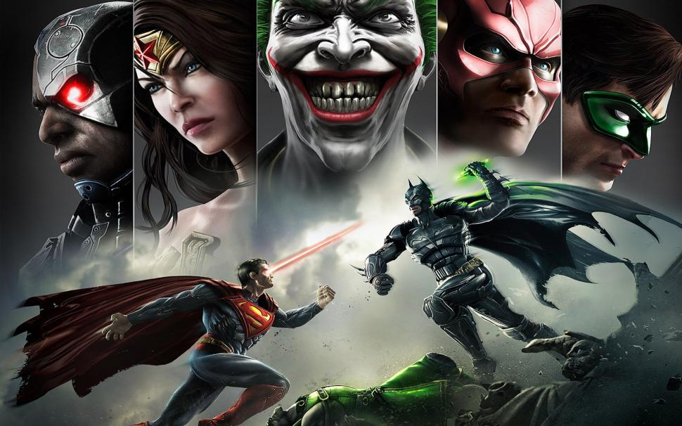 Injustice The Mighty Among Us wallpaper,superman HD wallpaper,joker HD wallpaper,smile HD wallpaper,injustice HD wallpaper,1920x1200 wallpaper