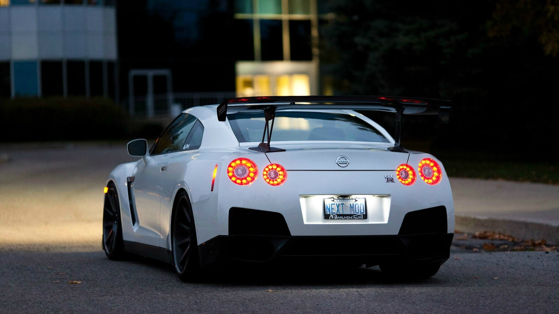 Nissan Gtr R35 White Car At Evening Wallpaper Cars Wallpaper Better