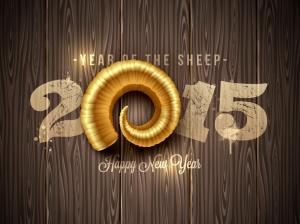 2015 Happy New Year, sheep year wallpaper thumb