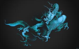 Dragon Blue Asian HD wallpaper thumb
