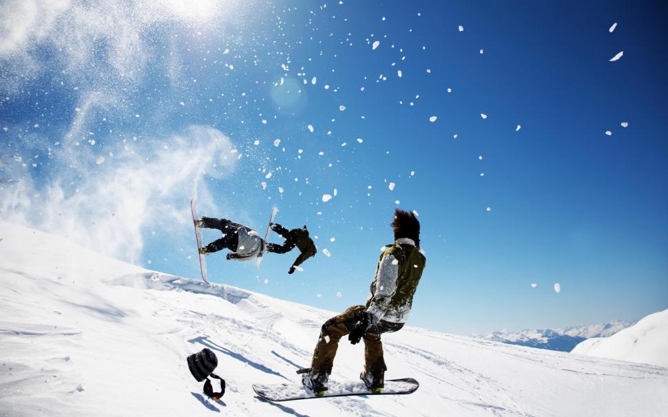 Winter Snowboarding wallpaper,sport HD wallpaper,snow HD wallpaper,sky HD wallpaper,mountain HD wallpaper,2560x1600 wallpaper