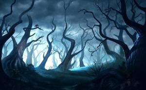 Fantasy Art, Forest, Night, Trees wallpaper thumb