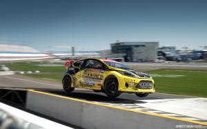 Ford Fiesta Jump Motion Blur Race Car HD wallpaper thumb