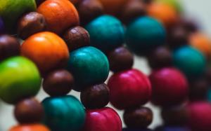 Colorful wood balls, decoration wallpaper thumb