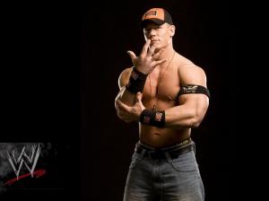 John Cena with WWE Logo wallpaper thumb