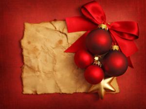 new year, christmas, holiday, christmas decorations, ornaments, ribbon, paper wallpaper thumb