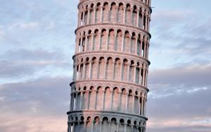 leaning tower of pisa, touristic, tower, italian, architecture wallpaper thumb