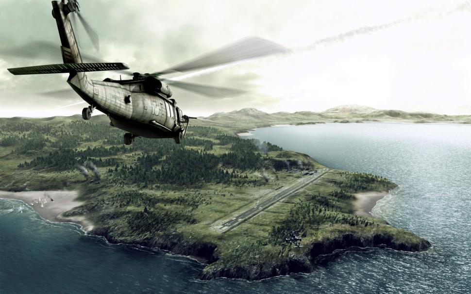 Air Support wallpaper,helicopter HD wallpaper,island HD wallpaper,game HD wallpaper,1920x1200 wallpaper