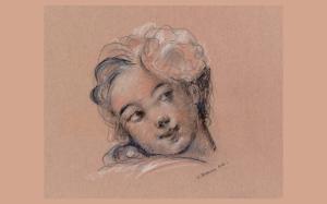 Little Girl By Jean-honoré Fragonard wallpaper thumb
