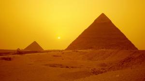 Egypt Pyramids At Sunset wallpaper thumb