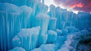 Ice, Iceberg, Icicle, Blue, Winter, Sunset, Frost, Nature wallpaper thumb