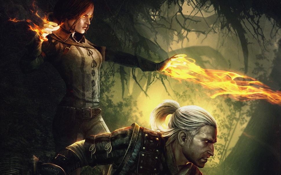The Witcher 2 Assassins Of Kings Geralt And Triss wallpaper,games HD wallpaper,The Witcher HD wallpaper,2560x1600 wallpaper