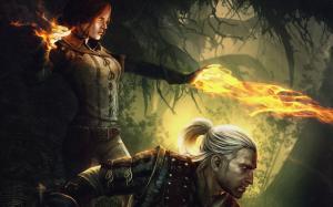 The Witcher 2 Assassins Of Kings Geralt And Triss wallpaper thumb