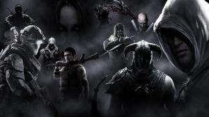 Prototype Call of Duty COD Assassin's Creed Skyrim Dishonored F.E.A.R. Hitman Battlefield BW HD wallpaper thumb