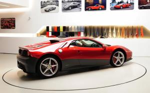 Ferrari SP12 EC red supercar side view wallpaper thumb