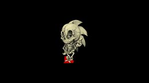 Sonic Sonic the Hedgehog Skeleton Bones Black Sega HD wallpaper thumb