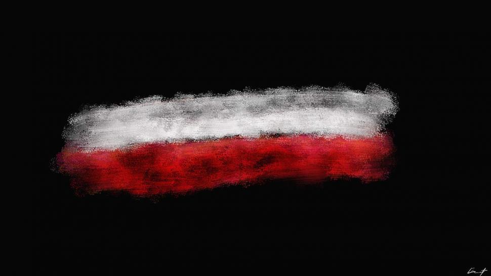 Poland, Flag, Abstract, Minimalism, Red, White, Black Background wallpaper,poland HD wallpaper,flag HD wallpaper,abstract HD wallpaper,minimalism HD wallpaper,red HD wallpaper,white HD wallpaper,black background HD wallpaper,1920x1080 wallpaper