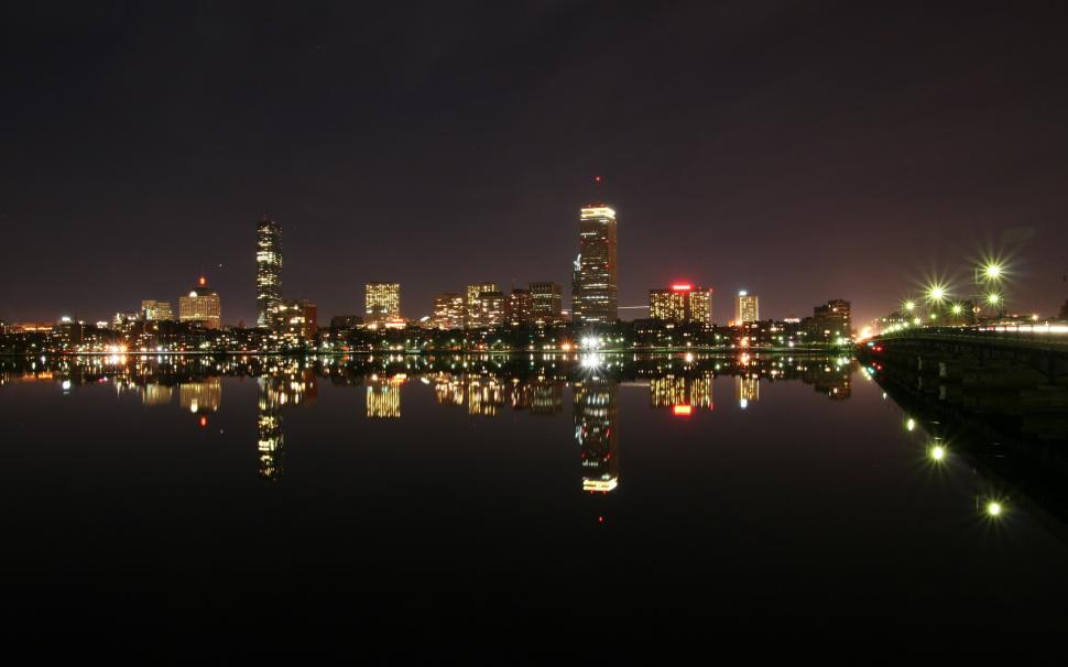 Boston During Night wallpaper,city HD wallpaper,town HD wallpaper,dark HD wallpaper,background HD wallpaper,2560x1600 wallpaper